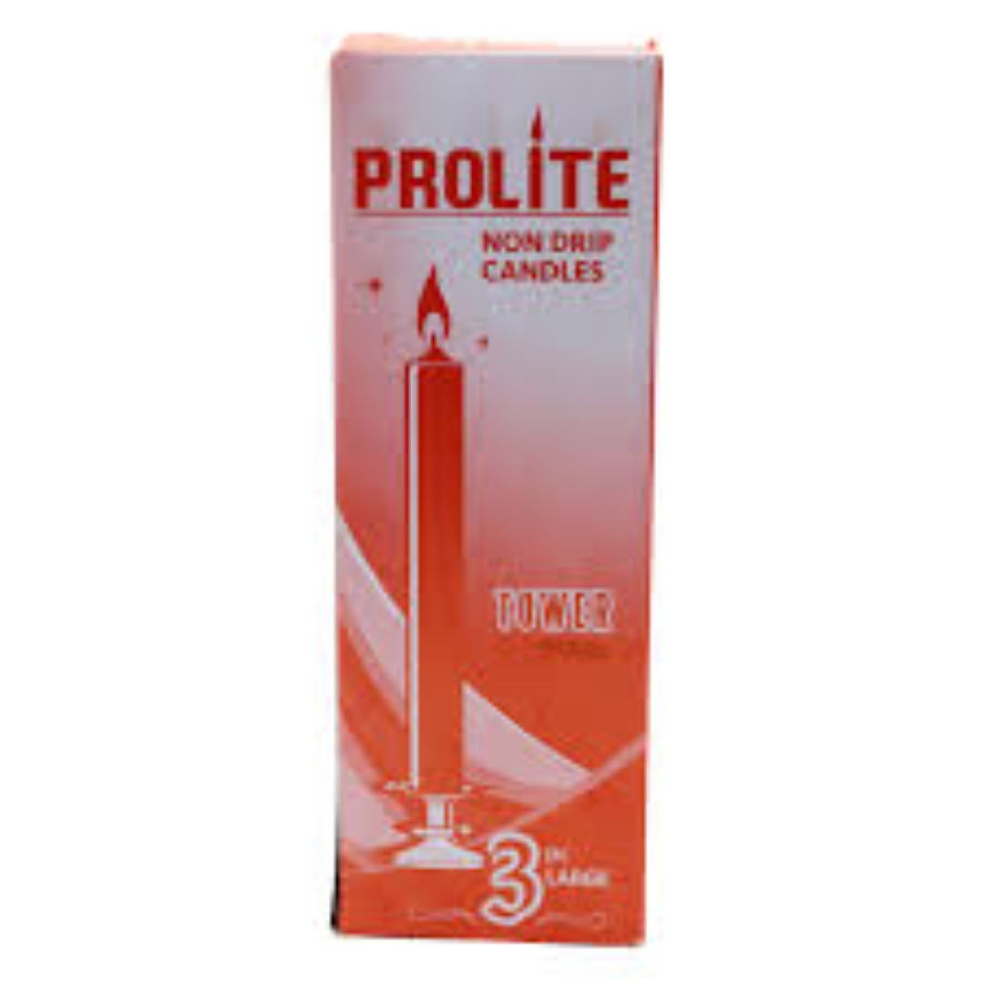 PROLITE FANCY CANDLE TIVOLI LARGE RED 2PCS